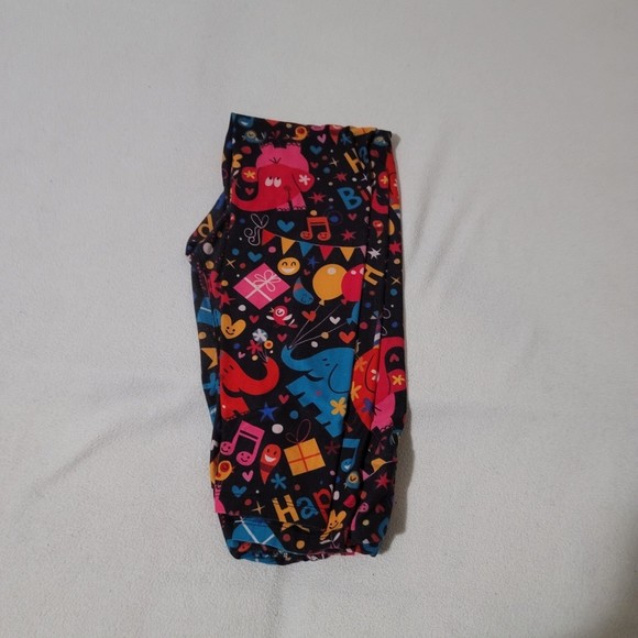 OS Fabulegs leggings happy birthday party elephant theme - Picture 10 of 11